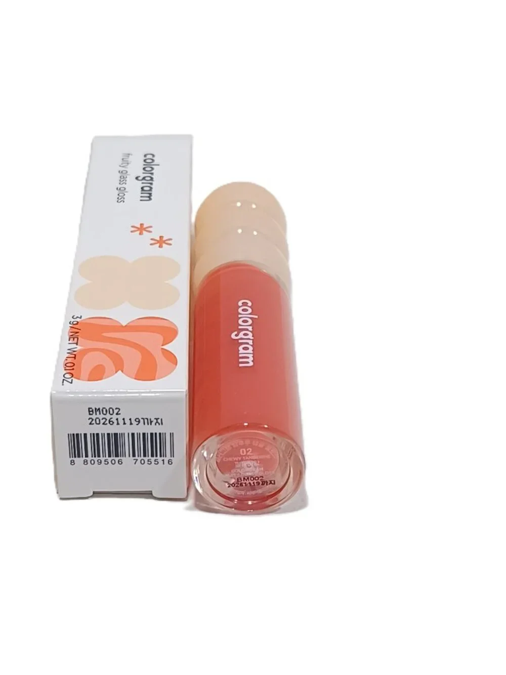 1 NIB Colorgram Fruity Glass Lip Gloss Sweet Tangerine Orange Hydrating Plumping